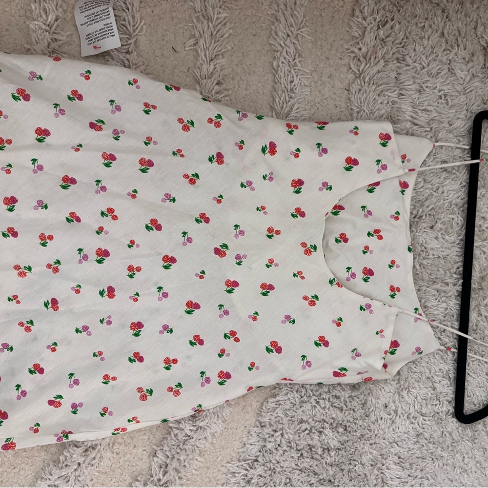 ASOS White Dress with Cherry Print